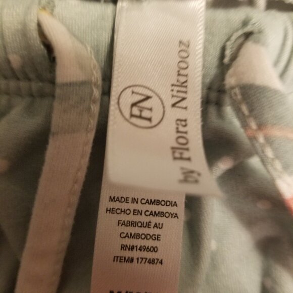 Flora Nikrooz Tiger Lily/Seafoam Green Polka-Dot Soft Pajamas - Picture 8 of 8